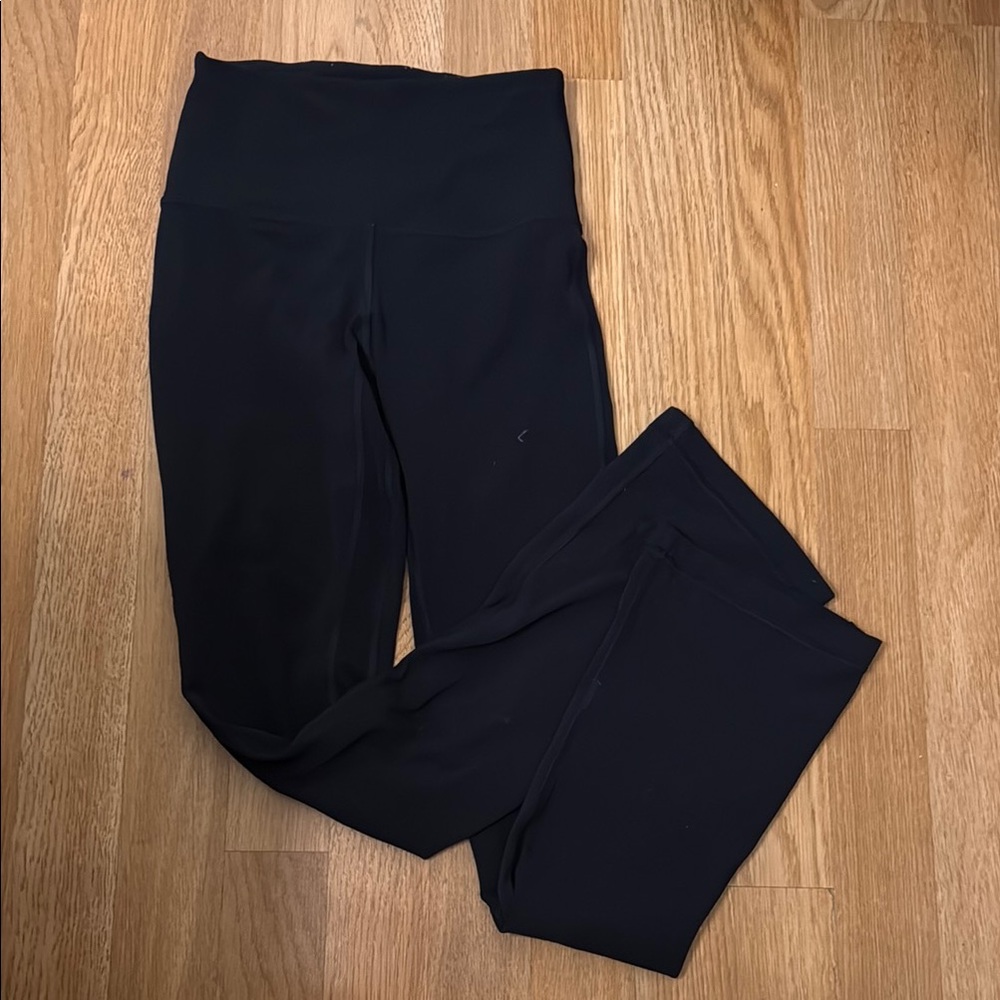 Black High-Waisted Flare Leggings